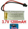 3.7V Battery-3.7v 1200mah 15C Battery with Black SM Plug-993052,Size:55X30X9.9mm,Weight:32g